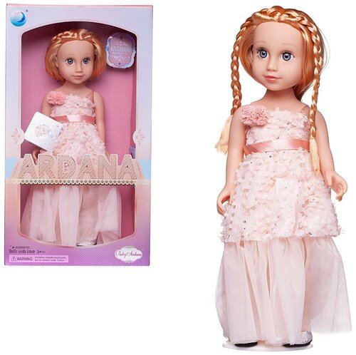 Кукла Ardana Baby в персиковом с кружевами, длинном платье 45 см, 1 шт.