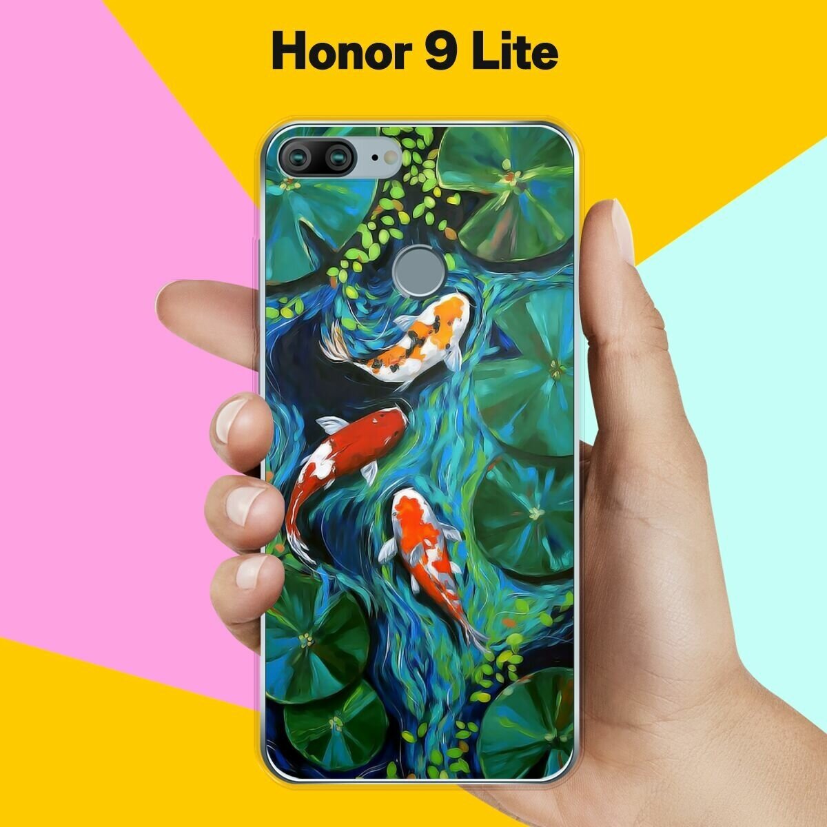 Силиконовый чехол на Honor 9 Lite Карпы / для Хонор 9 Лайт