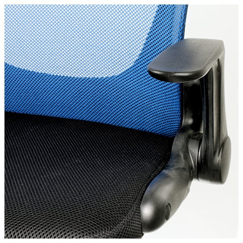 Кресло офисное HELMI HL-M04 "Active", ткань, спинка сетка синяя/сиденье TW черн, рег.подлокот,хром - фотография № 5