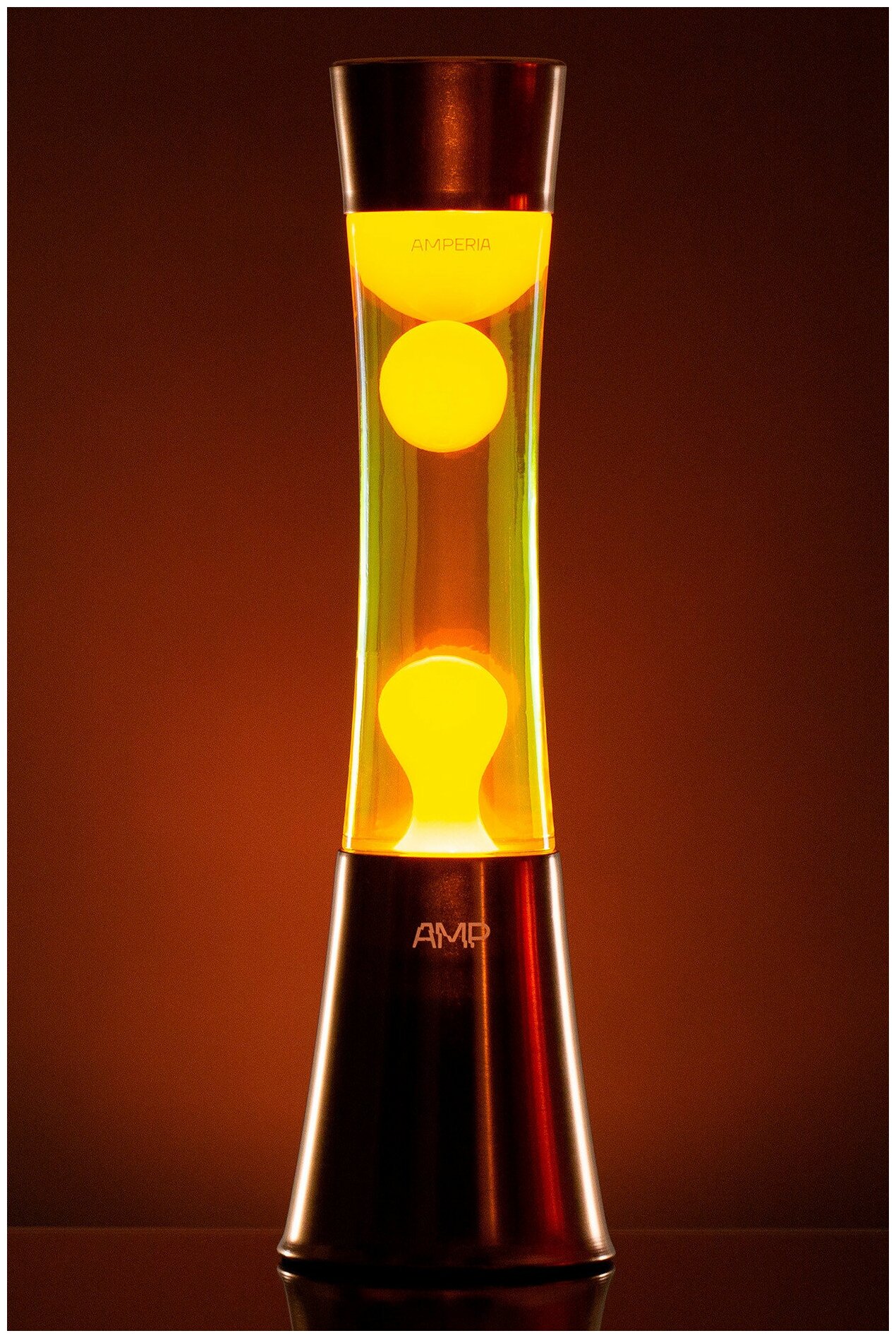 Лава лампа Amperia Grace Оранжевая/Желтая (39 см) - фотография № 1