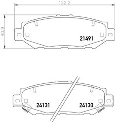 Дисковые тормозные колодки задние Mintex mdb1710 для Lexus, Toyota (4 шт.)