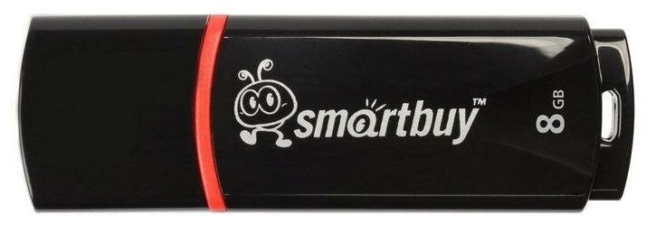 Флэш-диск USB 8Gb SmartBuy Crown, черный