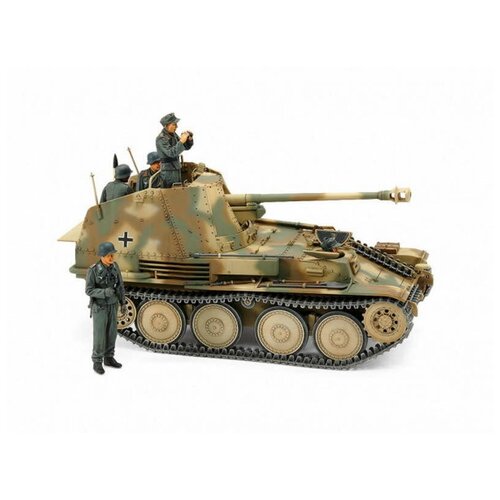 35364 Tamiya Самоходная установка MARDER III M (Нормандский фронт) с 5 фигурами и фототравлением, 1/35 master box сборная модель немецкие десантники период второй мировой войны 1 35