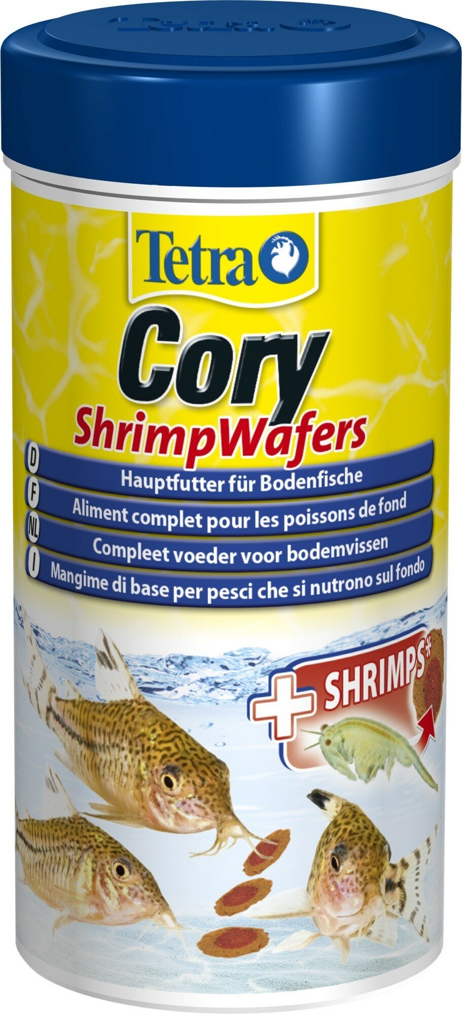 Корм для донных рыб Tetra Cory Shrimp Wafers 250 мл, пластинки для коридорасов