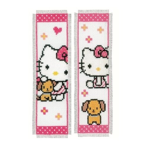 фото Закладка hello kitty набор для вышивания, 2 дизайна vervaco pn-0157572