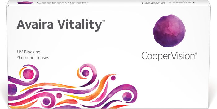 Контактные линзы CooperVision Avaira Vitality, 6 шт, R 8.4, D -8.50, прозрачный, 1 уп.