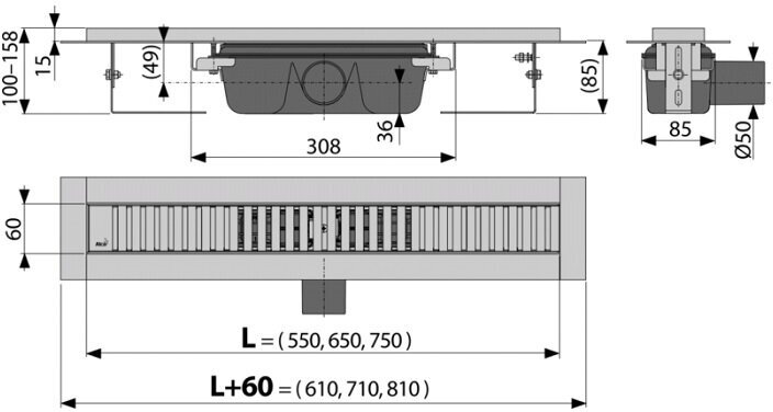 Душевой лоток AlcaPlast APZ1SMART-LINE-750 - фотография № 11