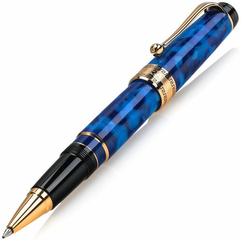 Ручка-роллер Aurora Optima Variegated Blue Gold Plated Trim (AU 975-BA)