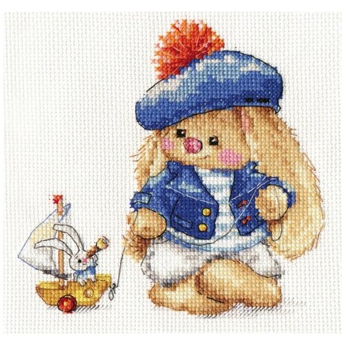 фото Набор для вышивания алиса "зайка ми. моряк", 14x14см (вышивка крестом)