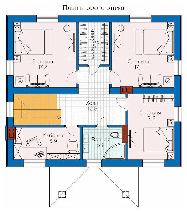 Проект дома Catalog-Plans-57-05T (160,75кв.м, 11,3x9,8м, газобетон 375) - фотография № 3