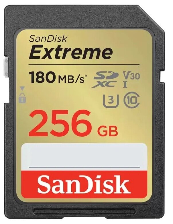 Карта памяти SanDisk Extreme SDXC Class 10 UHS Class 3 V30 170MB/s