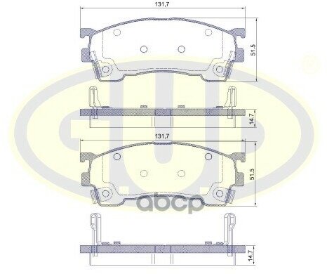 Колодки Пер Maz 626 1.8-2.5/2.0D/Xedos6 1.6 16V/2.0 92- Eco-Line G.U.D арт. GBP880145