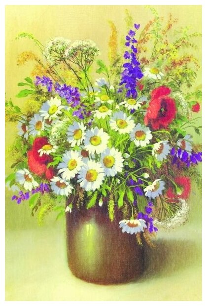 Репродукция на холсте Цветы в вазе (Flowers in a vase) №14 Вебер Макс 30см. x 45см.