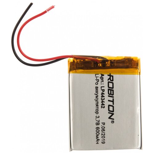 Аккумулятор ROBITON LP443442 3.7В 600 mAh аккумулятор robiton lp443442 3 7в 600mah pk1