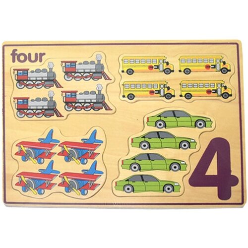 Для малышей обучающий сортер вкладыш Цифра 4