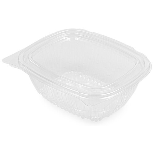 Контейнер пластиковый 350 мл прозрачный с откидной крышкой CпК-156, 300 шт