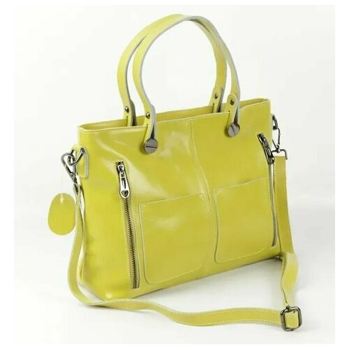 фото Женская кожаная сумка 230 салатовый fuzi house