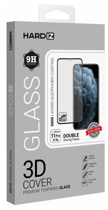 Защитное стекло HARDIZ Premium Tempered Glass for iPhone 11 Pro: 3D Cover SPECIAL EDITION Черное