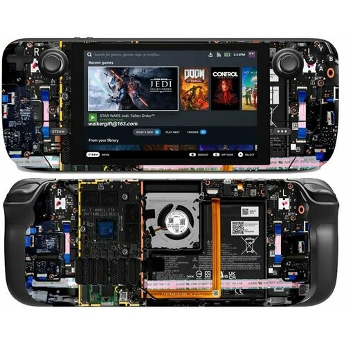 Наклейка виниловая для Steam Deck защитная пленка Скелетон