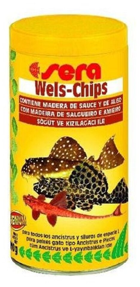 Корм для сомов "прилипал" Sera WELS CHIPS 250 мл 95 г (S0511)