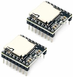 2 штуки! Звуковой модуль DFPlayer с micro SD слотом управляемый с помощью Arduino / MP3-TF-16P (Н)