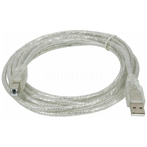 Кабель Ningbo USB A(m) USB B(m) 3м прозрачный кабель ningbo usb a m mini usb b m 0 3м