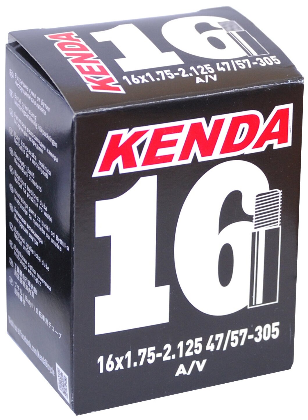 Велокамера Kenda 16x1.75-2.125 a/v