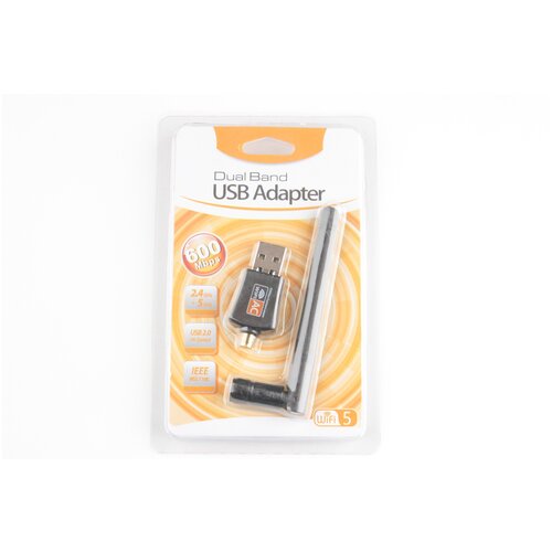 USB Wi-fi адаптер AC600, 2.4 - 5GHz, RTL8811CU, 802.11b/n/g/ac (Съёмная антенна)
