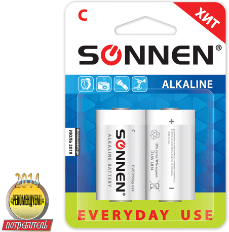 Батарейки Sonnen Alkaline С LR14 14А 2шт - фото №3
