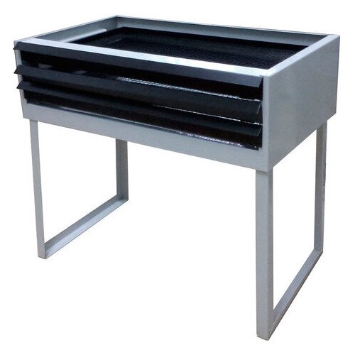 Сушилка для грибов овощей и фруктов Кухонька 30х48см 3-и секционная выдвижная рассекатель на опорах высотой 35см окрашенная сталь Россия 506500₽