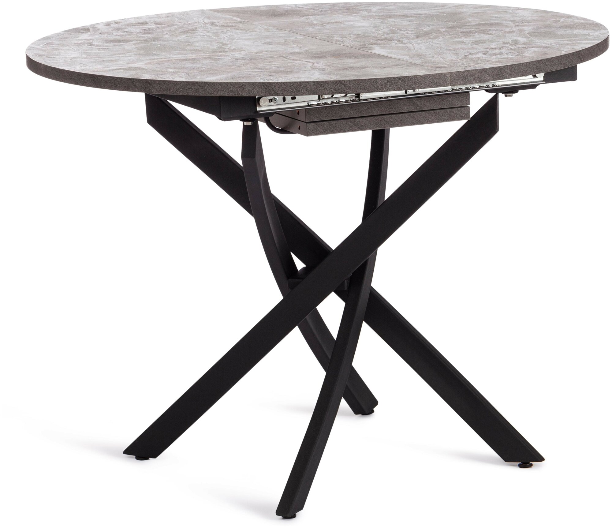 фото Стол обеденный TetChair MANZANA, ЛДСП, металл, мрамор светлый/белый