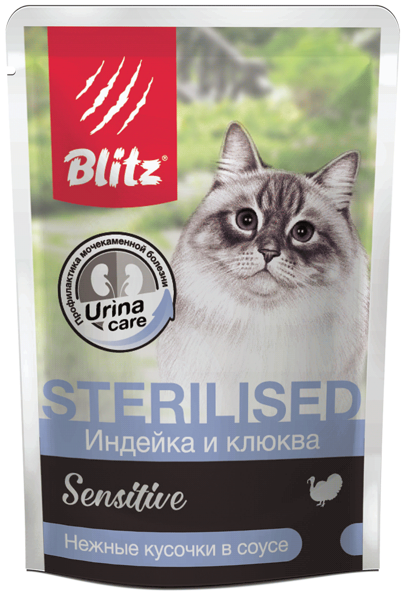 BLITZ набор для стерилизованных кошек (4 вида по 6шт) в наборе 24шт - фотография № 4