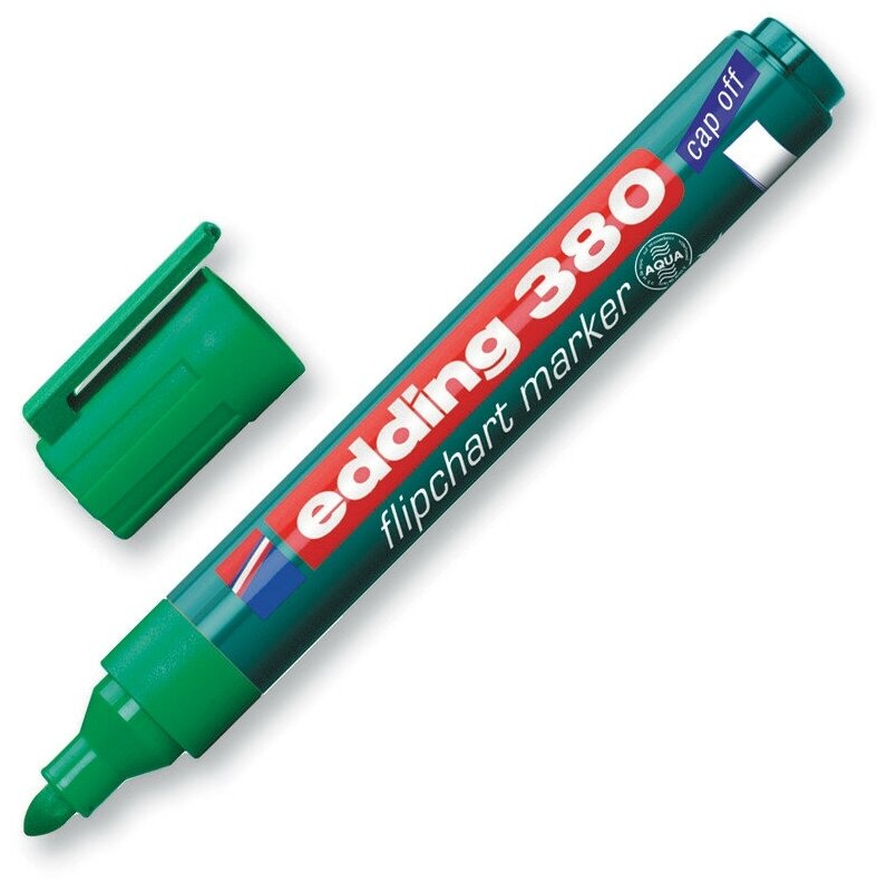 Упаковка маркеров для флипчартов EDDING , круглый пишущий наконечник, зеленый - фото №13