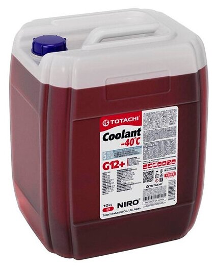 Totachi Антифриз Niro Coolant -40°C G12+ (Красный), 10 л