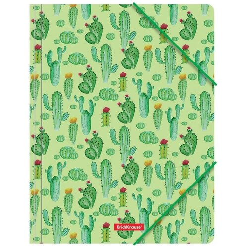 Папка на резинках пластиковая ErichKrause Tropical Cactus, A4