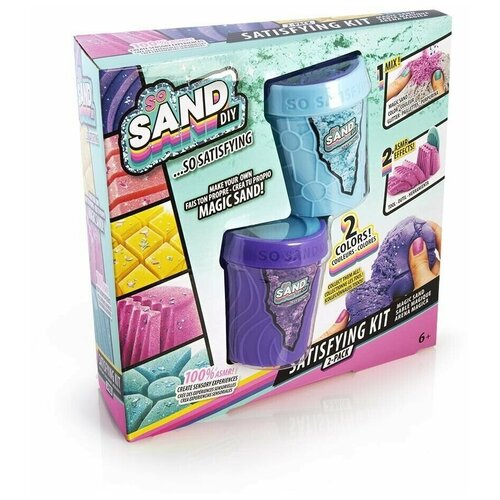 Набор для экспериментов Canal Toys SO SAND DIY, 2 шт на блистере фиолетовый и голубой, 1 шт набор для экспериментов canal toys so sand diy 2 шт на блистере фиолетовый голубой sdd008 w 3