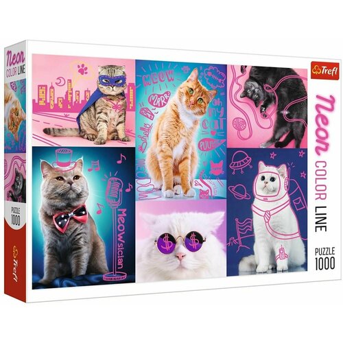 Пазл Trefl 1000 деталей: Супер кошки
