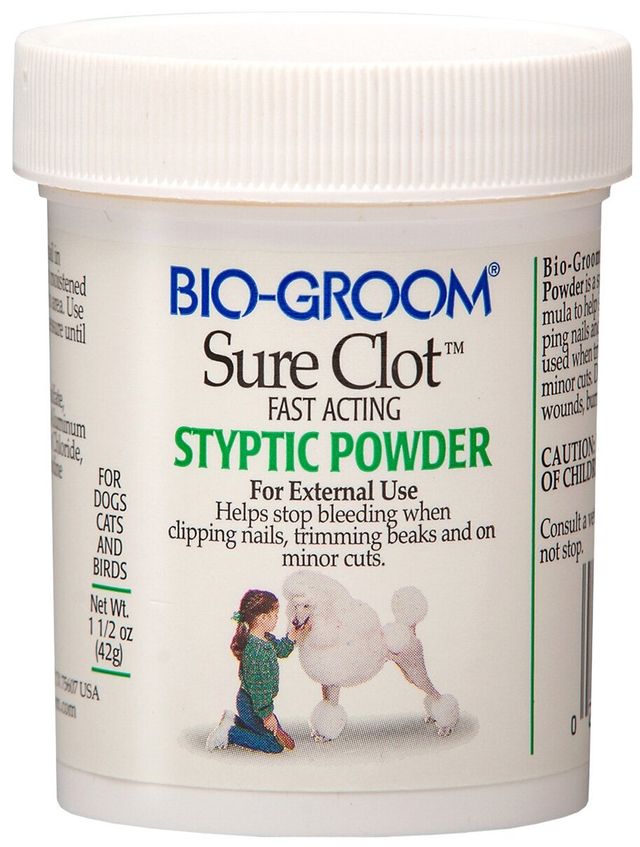 BIO-GROOM SURE CLOT пудра кровоостанавливающая 42 гр (1 шт)