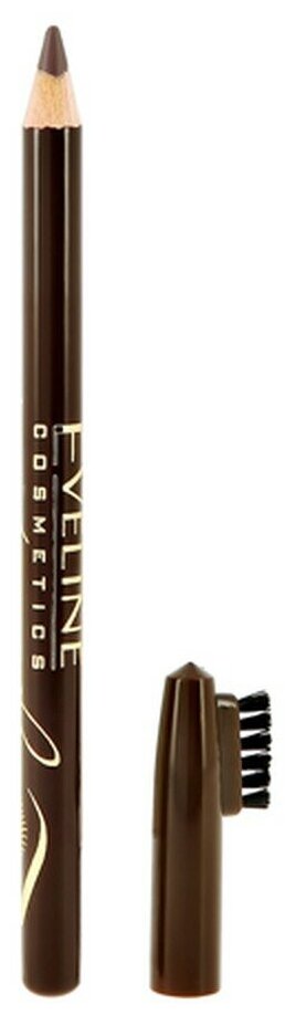 Карандаш EVELINE (Эвелин) контурный для бровей Eyebrow pencil коричневый - фото №3