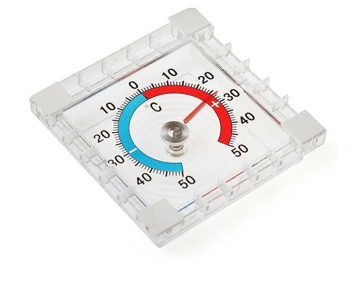 Термометр уличный, механический, квадратный, 8 х 8 см, микс 769819