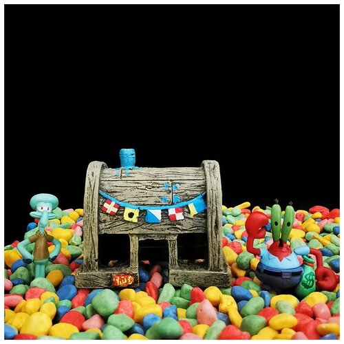 Декорация для аквариума кафе Красти Крабс 370₽