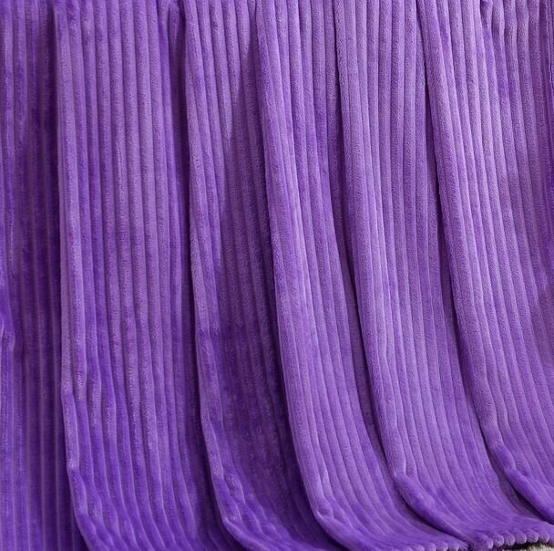 Плед Texrus, Велсофт 210х200 фиолетовый/мягкий - фотография № 3