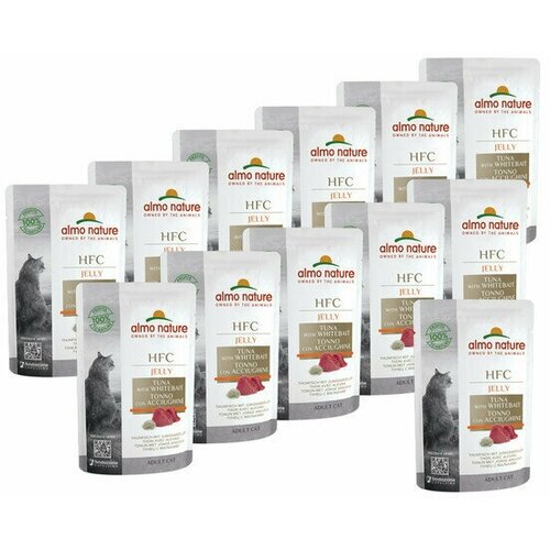 Almo Nature Паучи Тунец с Сардинками в Желе для кошек (Classic Nature Jelly - Tuna&White Bait) 0,055 кг х 12 шт. almo nature паучи курица в желе для кошек classic nature jelly cat chicken 0 055 кг х 24 шт