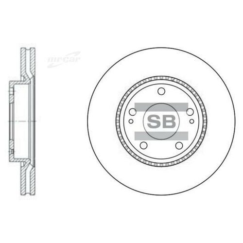 фото Sangsin brake sd1051 sd1051_диск тормозной передний\ kia ceed, hyundai i30 1.4-2.0/1.6crdi 06