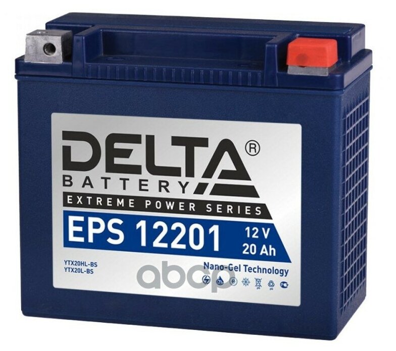 Аккумулятор Delta Battery Eps Agm Eps 20 А/Ч Обратная 176x87x154 En320 А DELTA battery арт. EPS12201