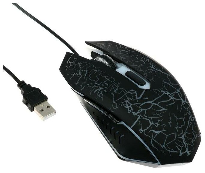 Мышь Windigo MB-2.4, игровая, оптическая, подсветка, покрытие soft-touch, 1.3 м