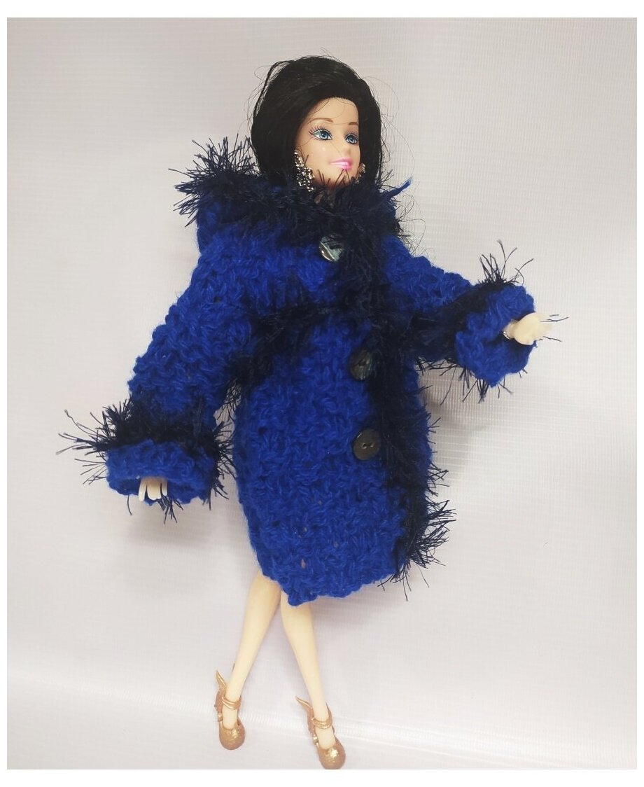 Пальто с капюшоном на пуговицах для Барби/Barbie