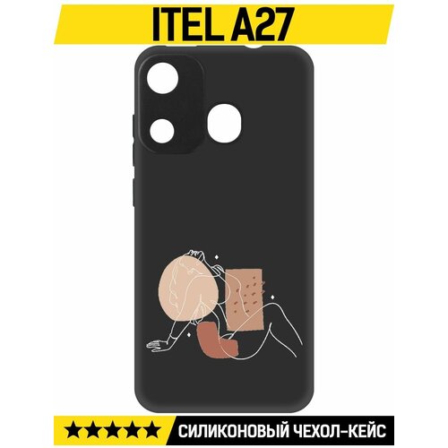 Чехол-накладка Krutoff Soft Case Чувственность для ITEL A27 черный