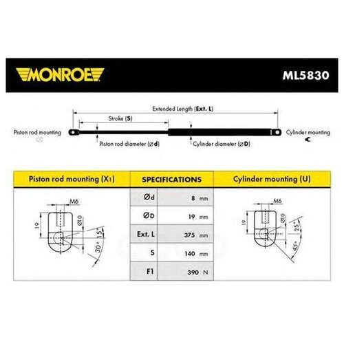 Газовая Пружина, Крышка Багажник Monroe арт. ML5830