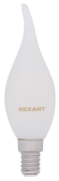 Лампа филаментная Rexant 604-114 Свеча на ветру CN37 9.5 Вт 915 Лм 4000K E14 матовая колба 10шт